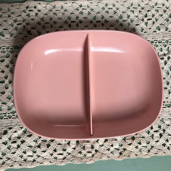 Vintage Texasware pink divided dish MCM - Picture 1 of 3